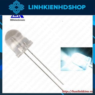 Bộ 5 led 10mm siêu sáng trắng zin