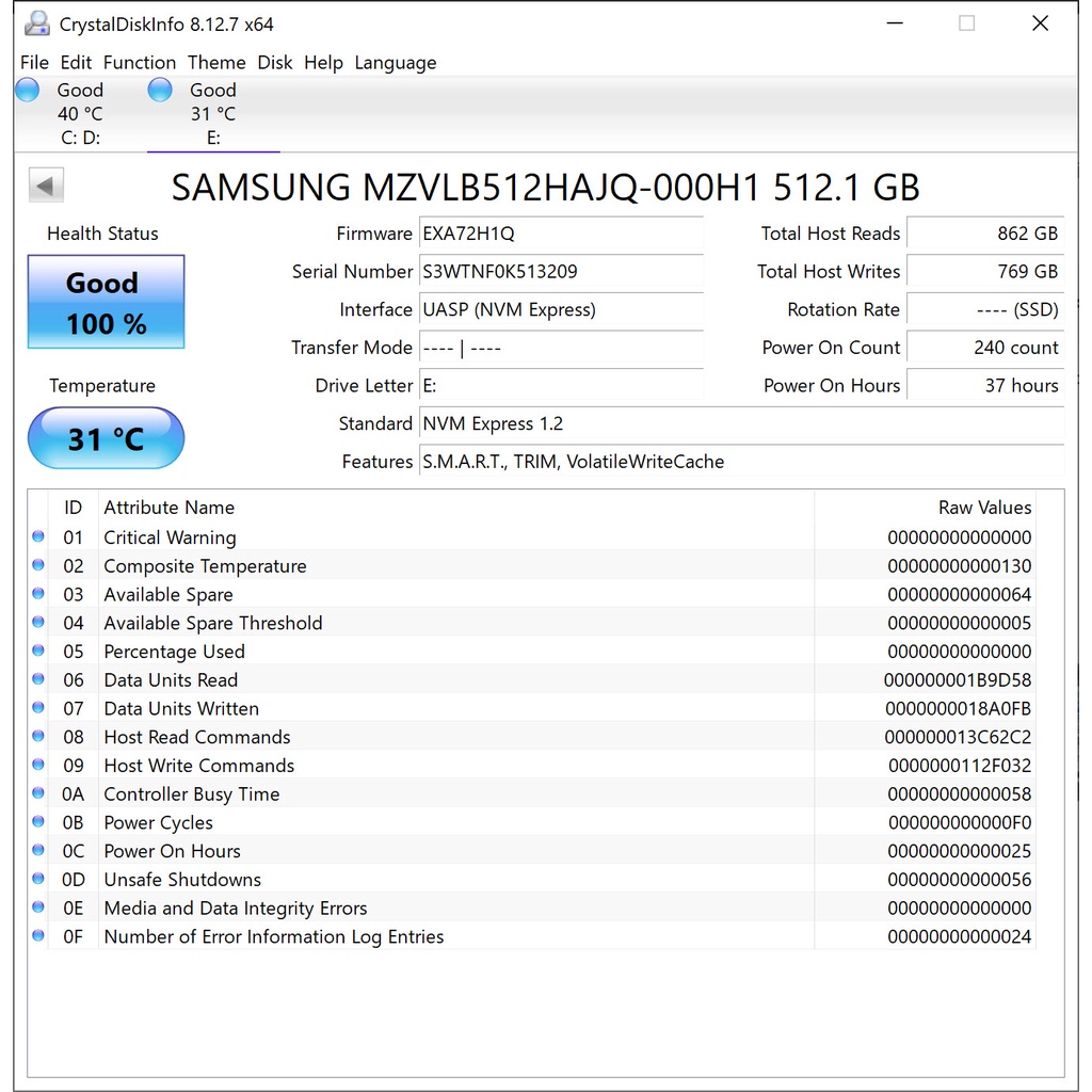 Ổ cứng SSD Samsung NVMe PM981 / PM981a  M.2 PCIe Gen3 x4 256GB / 512GB - OEM 970 EVO Pro MZ-VLB256HAHQ | BigBuy360 - bigbuy360.vn
