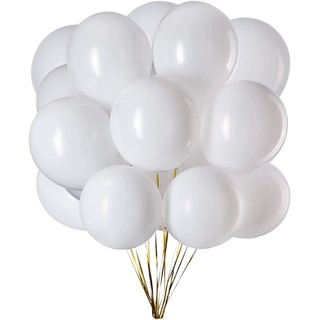 Bóng bay trắng Trang trí bữa tiệc Gói 100 quả bong bóng
