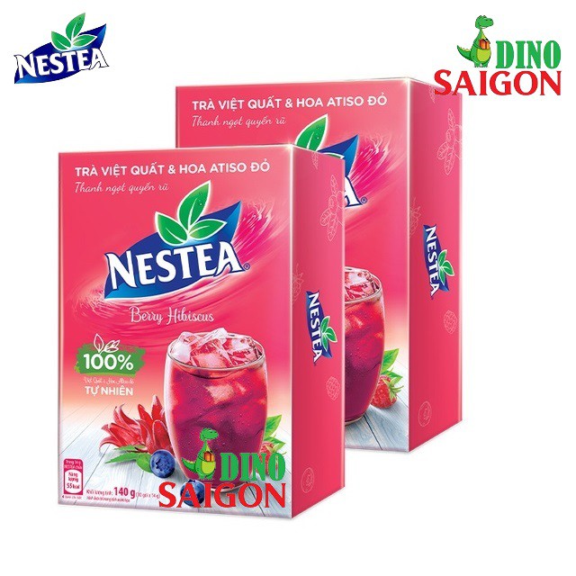 Bộ 2 Hộp Trà Nestea Vị Việt Quất Và Hoa Atiso Đỏ (Hộp 10 Gói x 14g)