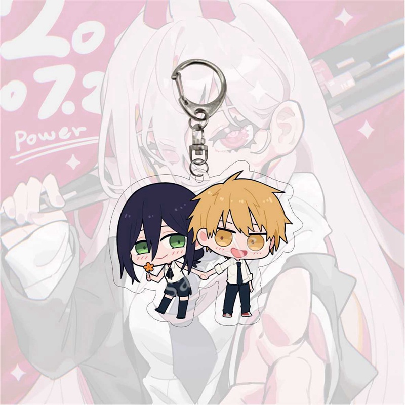 Ygt Móc Khóa Acrylic 6cm Hình Nhân Vật Anime Chainsaw Man Pochita Power Makima Angel Hayakawa Aki