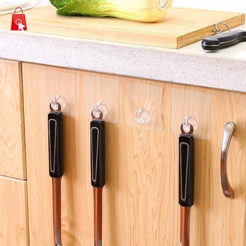 Móc treo đồ dán tường trong suốt không cần khoan JP1