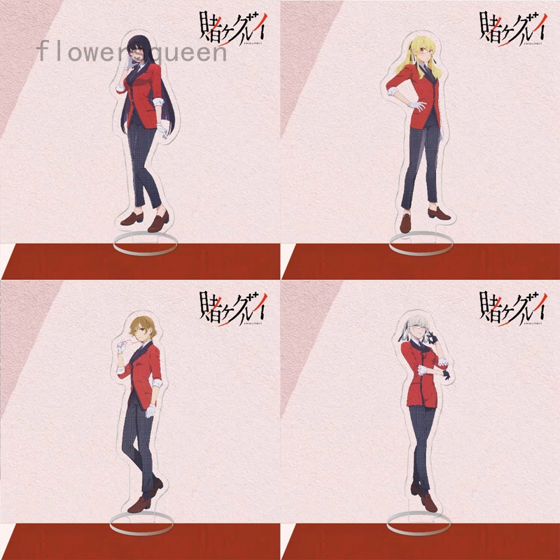 flowersqueen Móc Khóa Mô Hình Anime Kakegurui Đứng Hai Mặt Acrylic Jabami Yumeko Yomoduki Runa