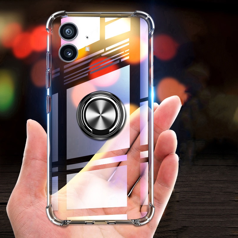Ốp Điện Thoại Dẻo Trong Suốt Có Túi Khí Chống Sốc & Giá Đỡ Từ Tính Nothing Phone 1