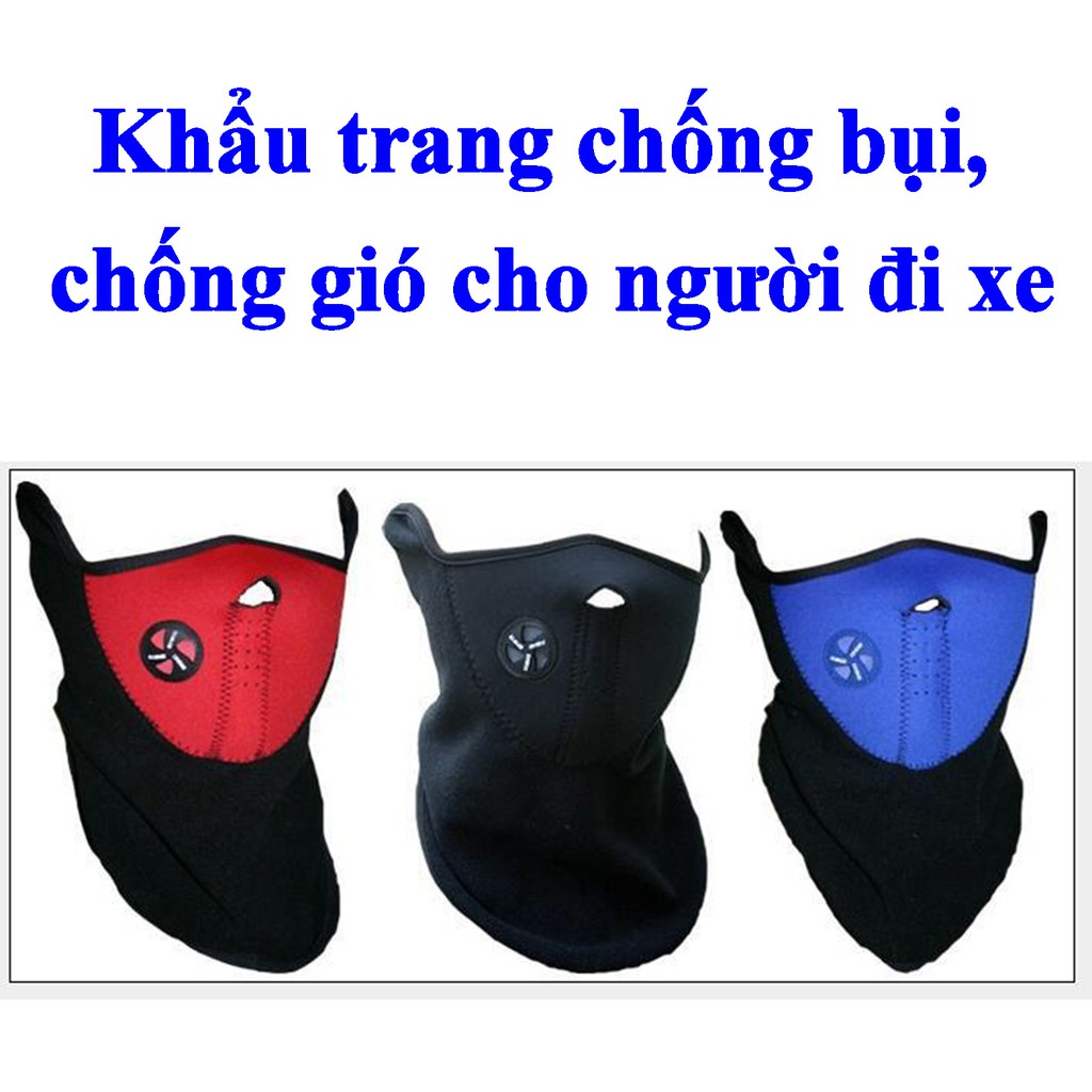 Khẩu Trang Chống Bụi, Chống Gió Cho Người Đi Xe KT-01
