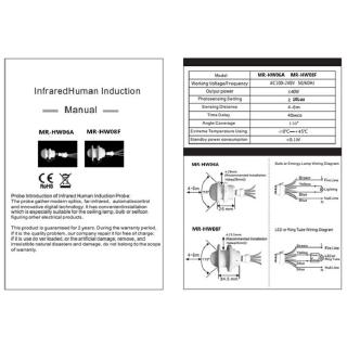LED Light Pir Infrared Human Body Induction Sensor 85-265V