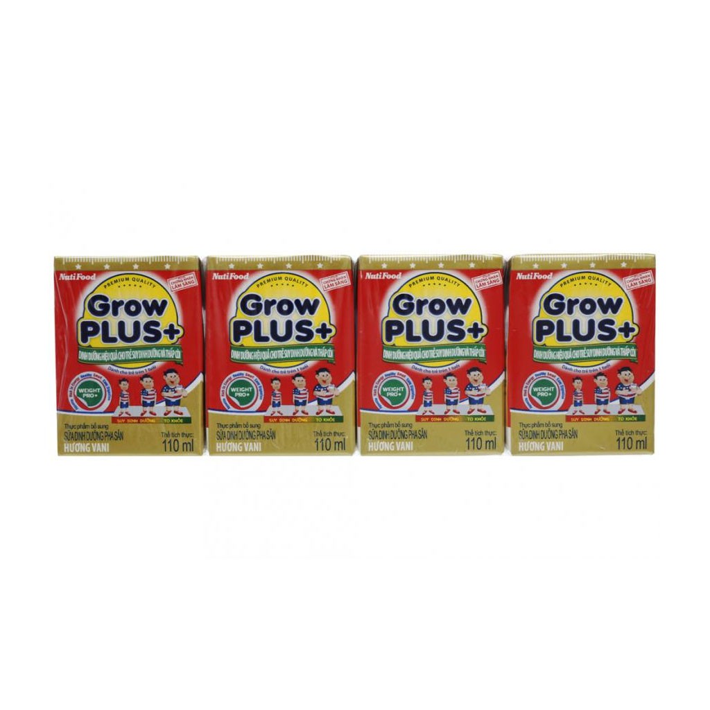SỮA NƯỚC NUTIFOOD GROW PLUS+ ĐỎ CÓ ĐƯỜNG/ ÍT ĐƯỜNG / GROW PLUS+ 2+ KHÔNG ĐƯỜNG / SỮA NON 24H 1+ - THÙNG 48 HỘP x 110ML