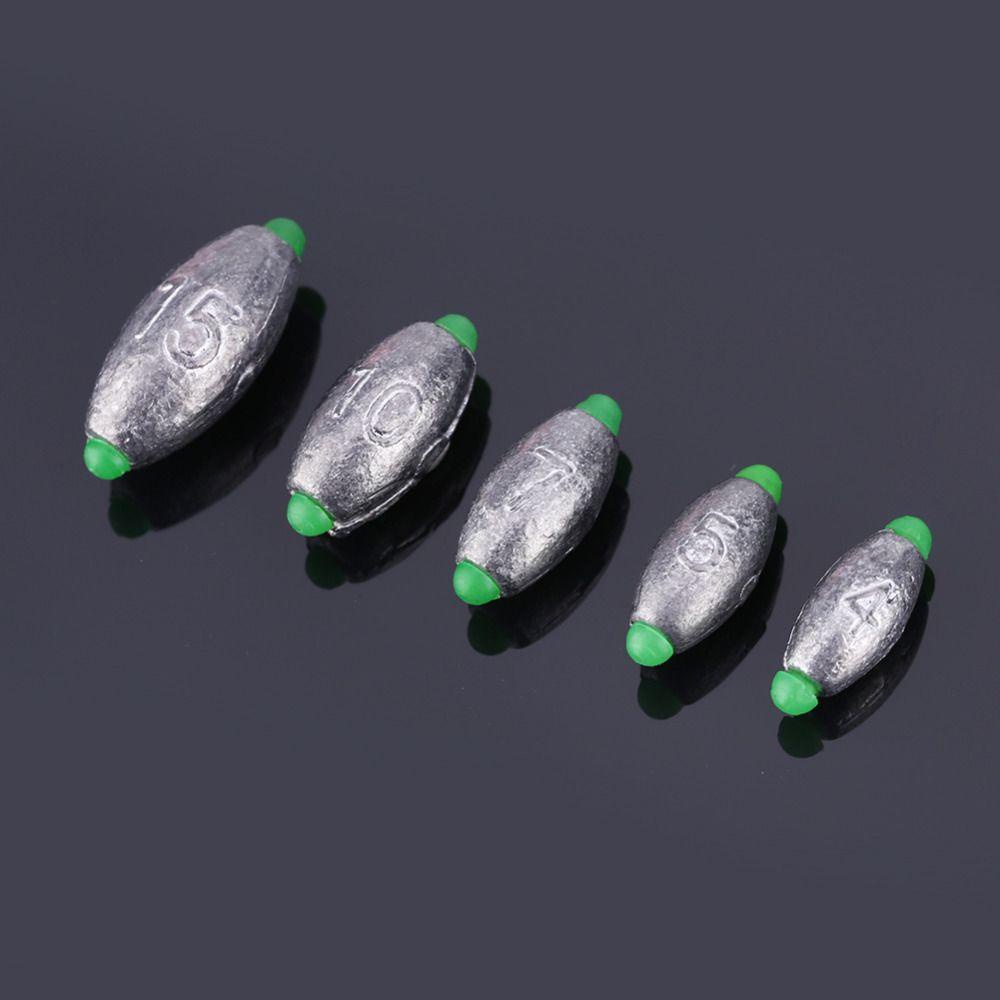 Set 10 Chì Câu Cá Lõi Xanh Hình Quả Ô Liu