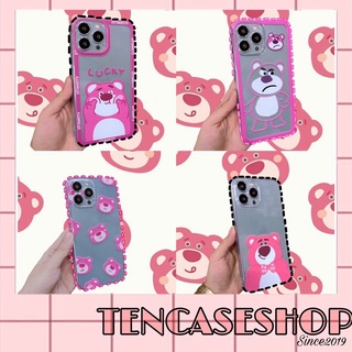 [ Hình thật ] Ốp lưng ip silicon trong suốt dày 2mm chống ố hoạ tiết gấu dâu losto cute siêu hot