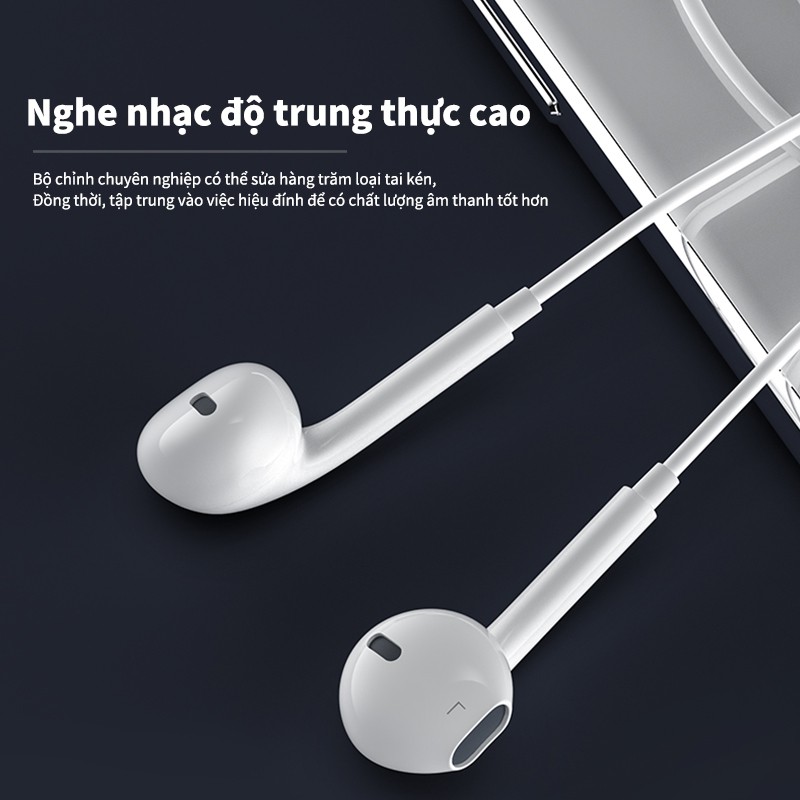 Tai Nghe Thể Thao Siêu Trầm Có Dây 3.5mm Cho Samsung Oppo Xiaomi Apple