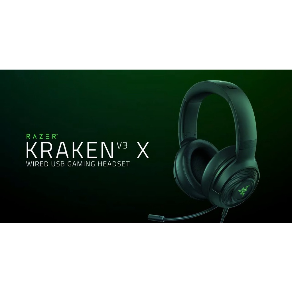 Tai Nghe Chơi Game Có Dây - Razer Kraken X V3 USB - Hàng chính hãng FPT