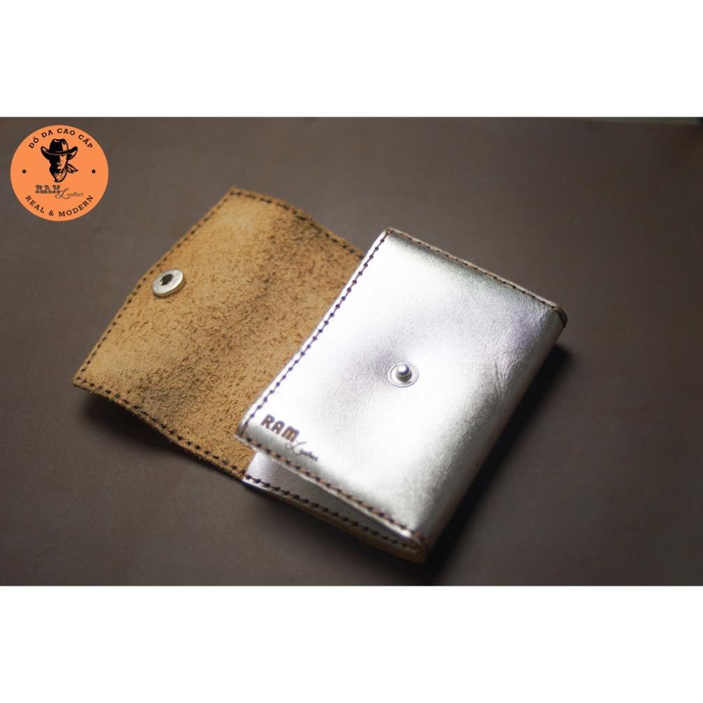 Ví Nữ Da Bò Màu Trắng Bạc Cao Cấp - Ram Leather