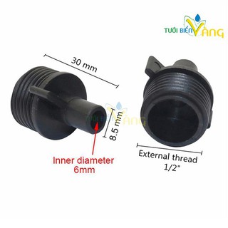 5 chuyển ren 21 ra ống 6mm (loại cắm van áp)