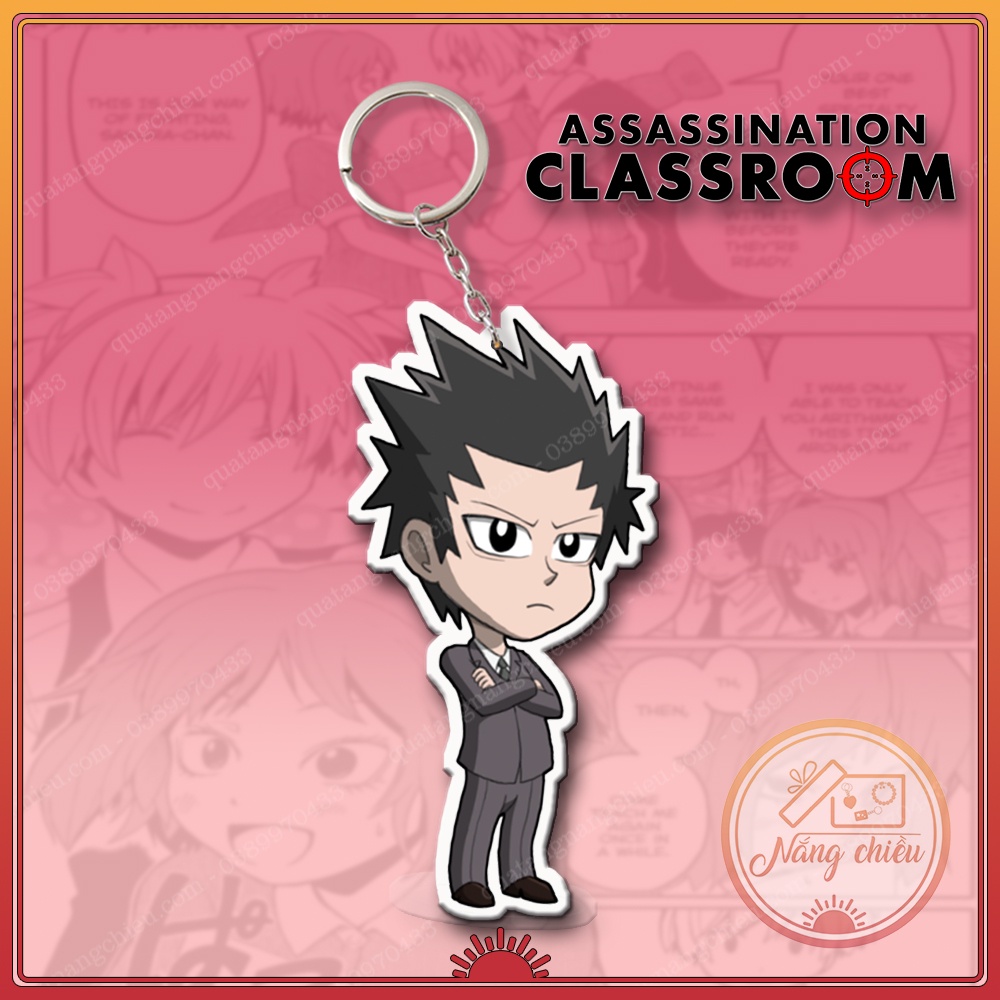 Móc Khóa Dày In Sắc Nét 2 Mặt Chibi Anime Assassination Classroom ☘️Quà Tặng Nắng Chiều☘️