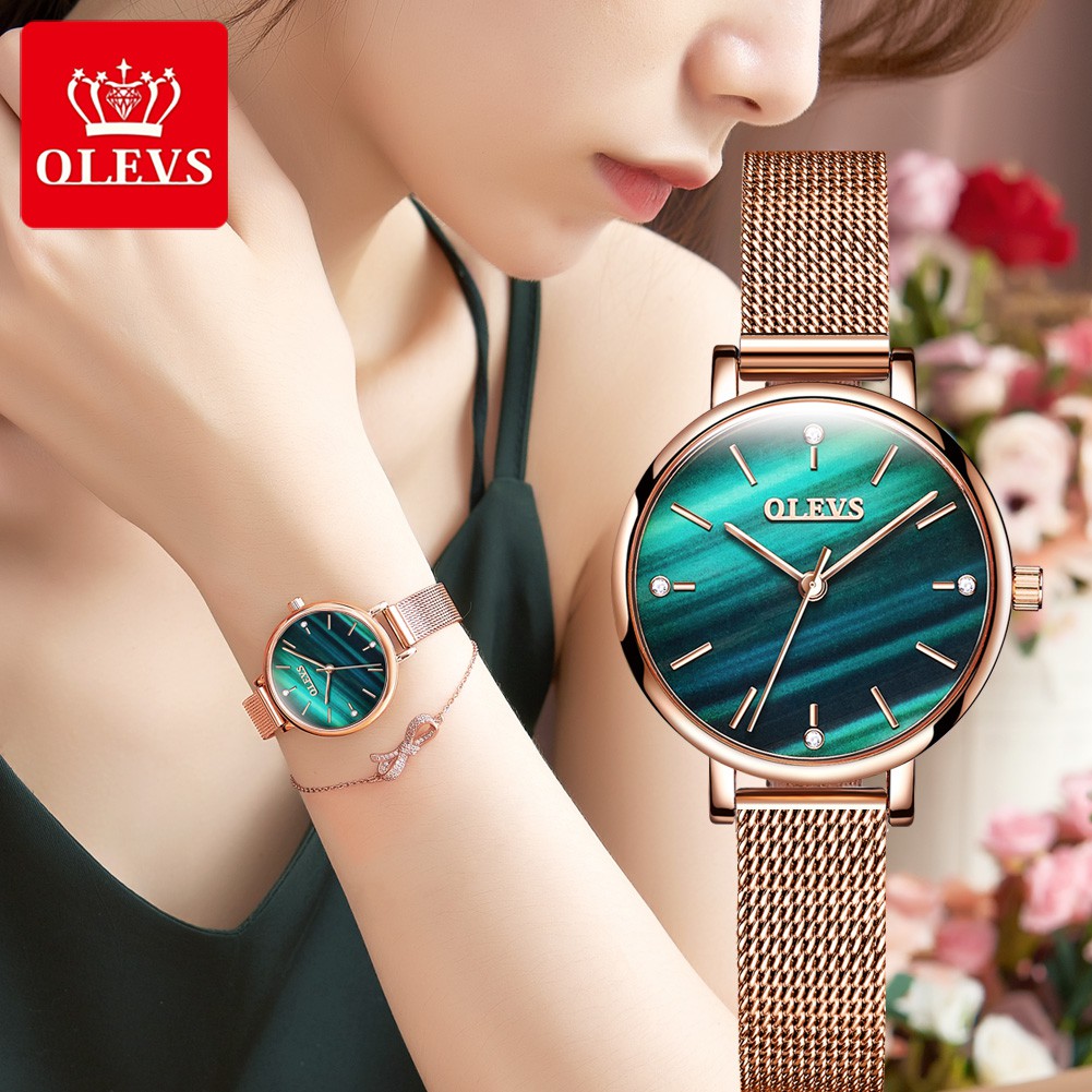 Đồng Hồ OLEVS 6894 Nữ Đeo Tay Chống Thấm Nước Mặt Tròn Không Gỉ Thời Trang | BigBuy360 - bigbuy360.vn