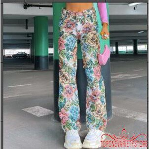 Quần Dài Nữ Ống Rộng Lưng Cao Họa Tiết Hoa Thời Trang | BigBuy360 - bigbuy360.vn