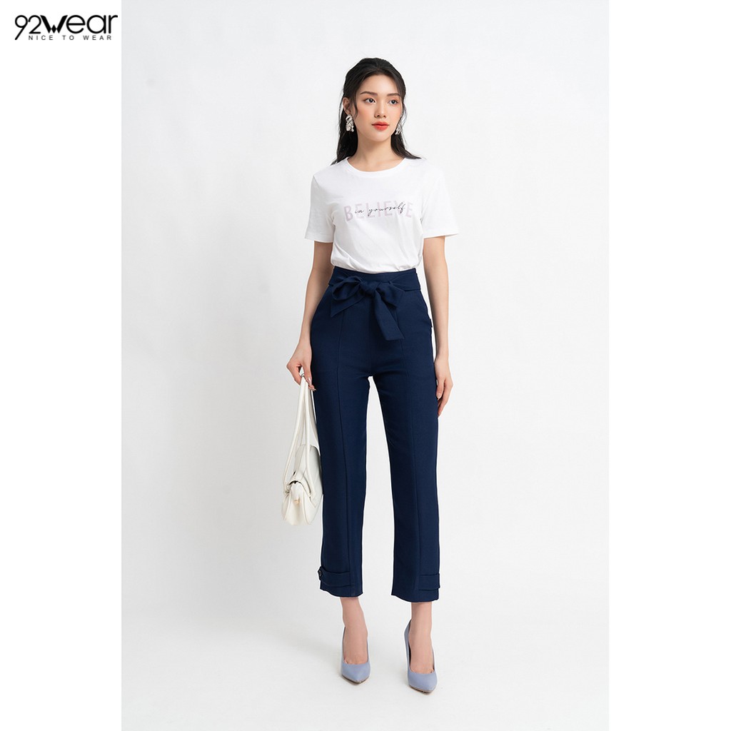 Quần baggy nữ công sở 92WEAR 3 MÀU, đủ size, đai rời 92WEAR QGW0732 | BigBuy360 - bigbuy360.vn