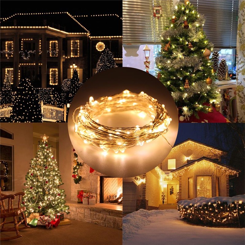 Dây đèn LED USB 2M/5M/10M lõi đồng trang trí trong nhà/ngoài trời/Giáng Sinh/đám cưới