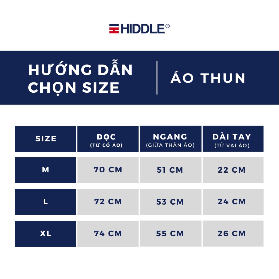 Áo thun nam cotton CHÍNH HÃNG, áo nam áo ngắn tay không cổ HIDDLE 21218