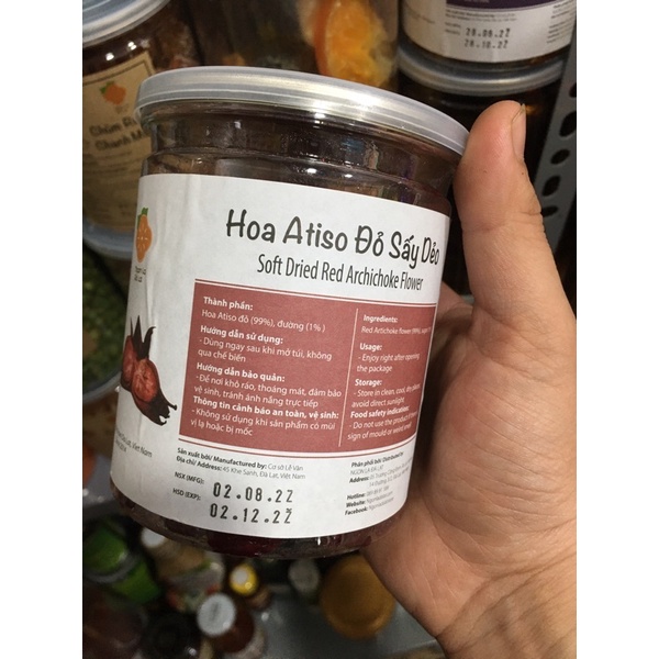 Hoa Atiso đỏ sấy dẻo Đà Lạt (mứt hoa hồng)