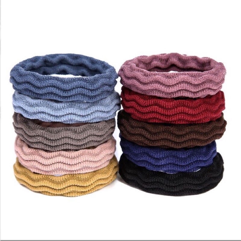 10/20Chiếc Dây Buộc Tóc Nữ Cao Cấp Phong Cách Hàn Quốc Co Dãn Tốt Nhiều Màu sắc