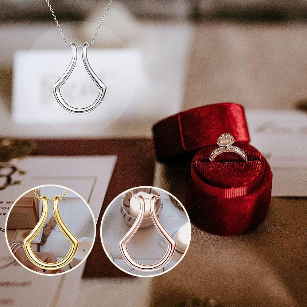 NIUYOU Vòng cổ Choker Bằng Thép Không Gỉ Mặt Chữ U Quyến Rũ Thanh Lịch
