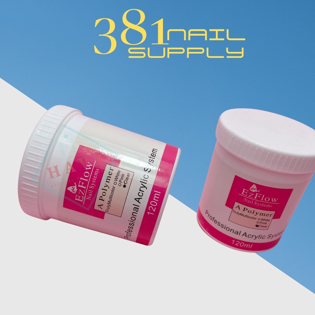 Bột Đắp Móng , Nối Móng - NẶn Hoa Ezflow 120 gram Đủ Màu Clear - Trong, Hồng, Trắng