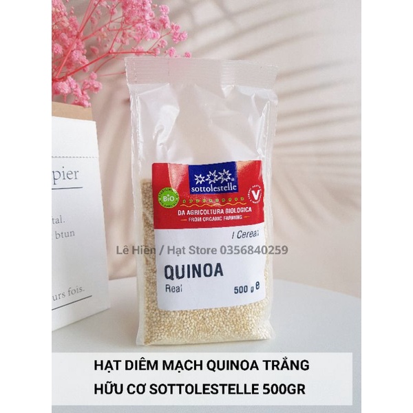 HẠT DIÊM MẠCH QUINOA TRẮNG HỮU CƠ 500GR