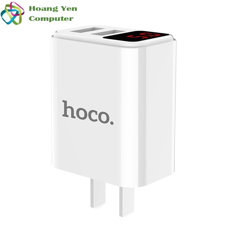 Cốc Sạc Mini 2 Cổng Hoco C63 C63A 2.1A - BH 1 Năm Chính Hãng