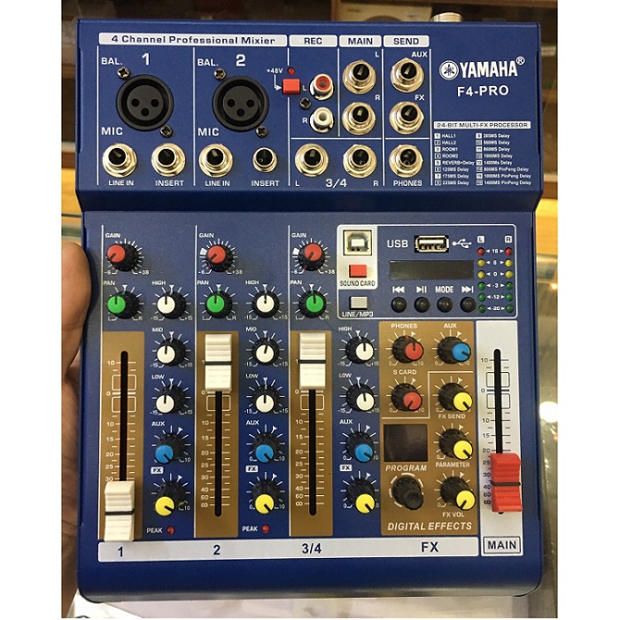 Mixer F4 PRO Bản Mới Nhất 2021 (Tích Hợp Sound Card)