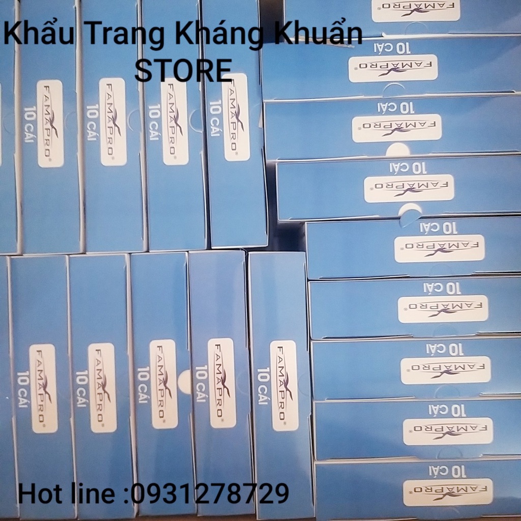 Khẩu trang VN95, Khẩu trang FAMAPRO [COMBO5] [HÀNG XỊN], kháng khuẩn chống bụi – Tiêu Chuẩn Châu Âu | FDA,4 Lớp (50 Cái)