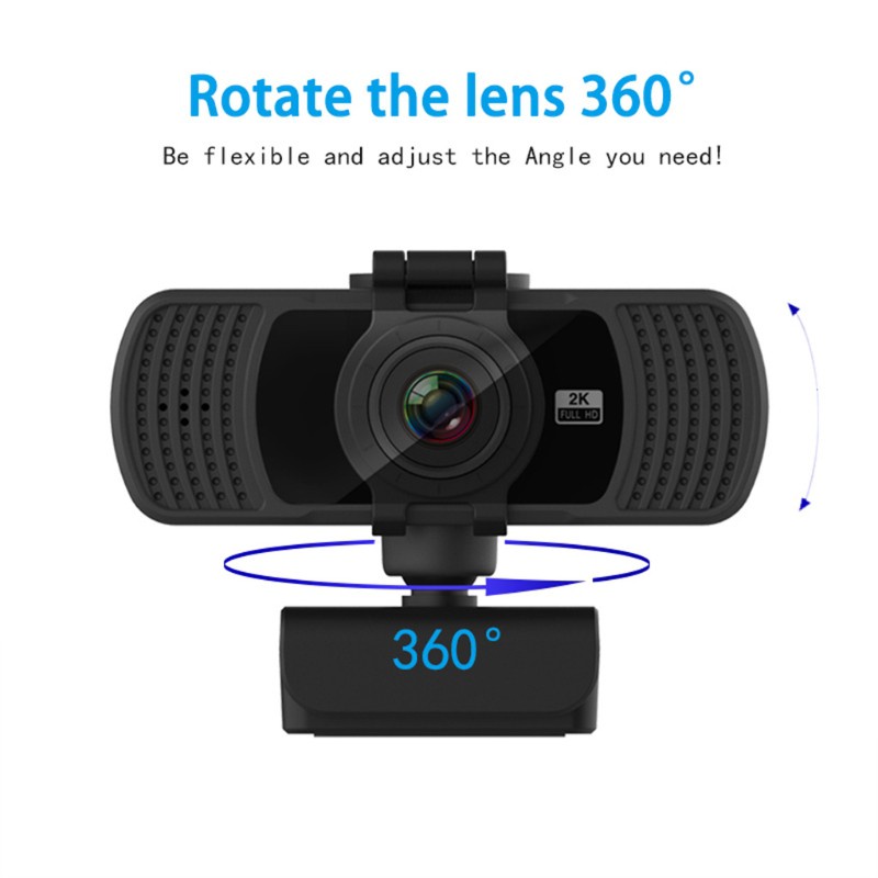 Webcam 1440p 2k Tự Động Xoay Kèm Mic Cho Máy Tính Để Bàn | BigBuy360 - bigbuy360.vn