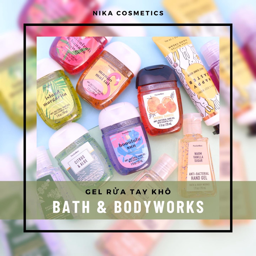 Gel nước rửa tay khô Bath &amp; Body Works 29ml tổng hợp các mùi cực hot hàng chuẩn authentic