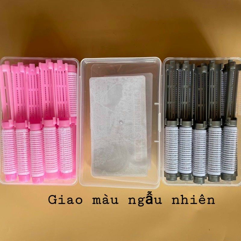 Trục uốn phòng chân tóc hàn quốc, kẹp tạo phồng chân tóc, Lô uốn tự dính tạo kiểu bộ 20 cái