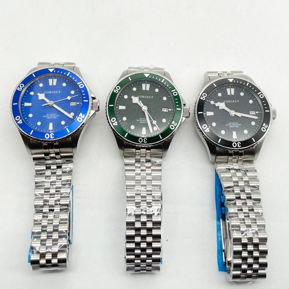 Đồng hồ nam corgeut chính hãng cao cấp đẹp - đồng cơ nam AUTOMATIC Nhật  dây kim loại mặt tròn đẳng cấp, BH 24 tháng