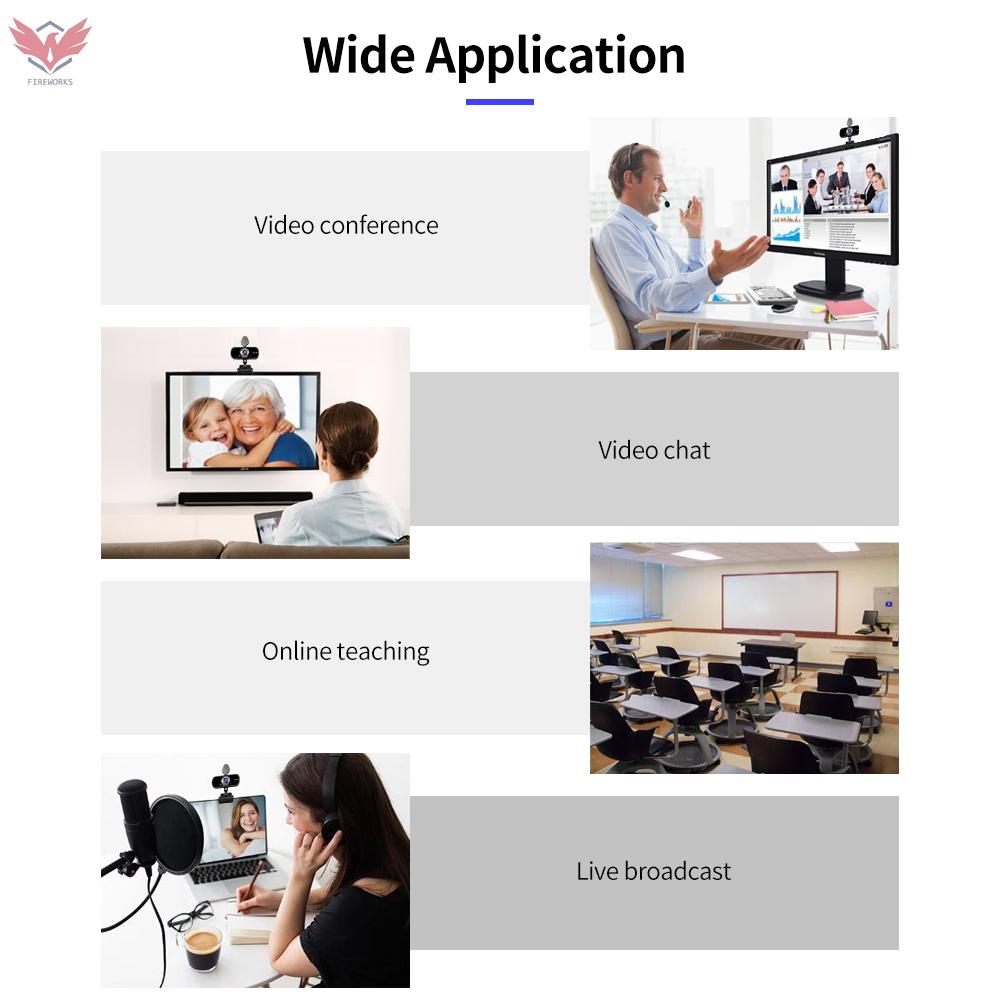 Webcam Hd 1080p Usb Kèm Micro Cho Máy Tính | BigBuy360 - bigbuy360.vn