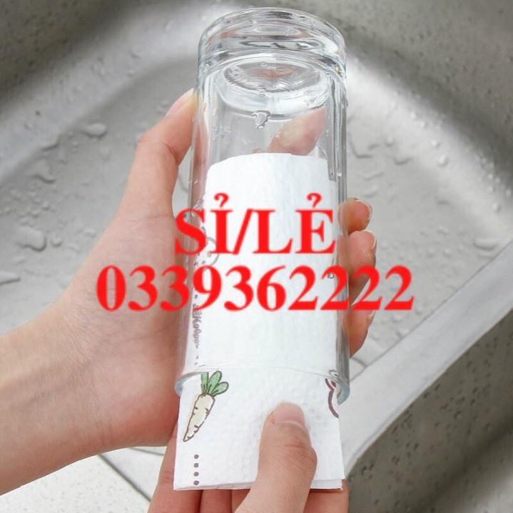 [ COCOLOVE ] Khăn giấy lau đa năng lau bếp, lau tay cuộn trắng có thể giặt được và tái sử dụng  HAIANHSHOP