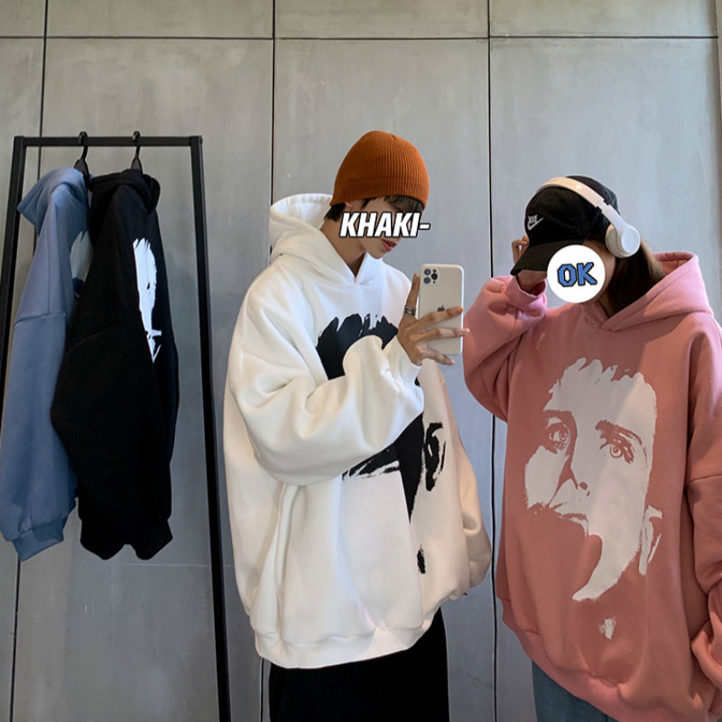 Áo Hoodie Dáng Rộng/ Có 4 Màu/ Có In Hình Thời Trang Phong Cách Hàn Quốc Cho Nam | BigBuy360 - bigbuy360.vn