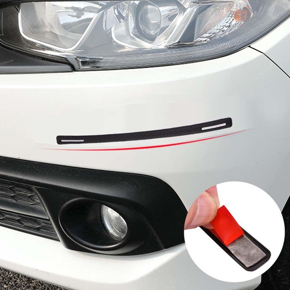 Set 4 Tấm Cản Bảo Vệ Góc Trước / Sau Bằng ABS Họa Tiết Sợi Carbon Cho Xe Hơi