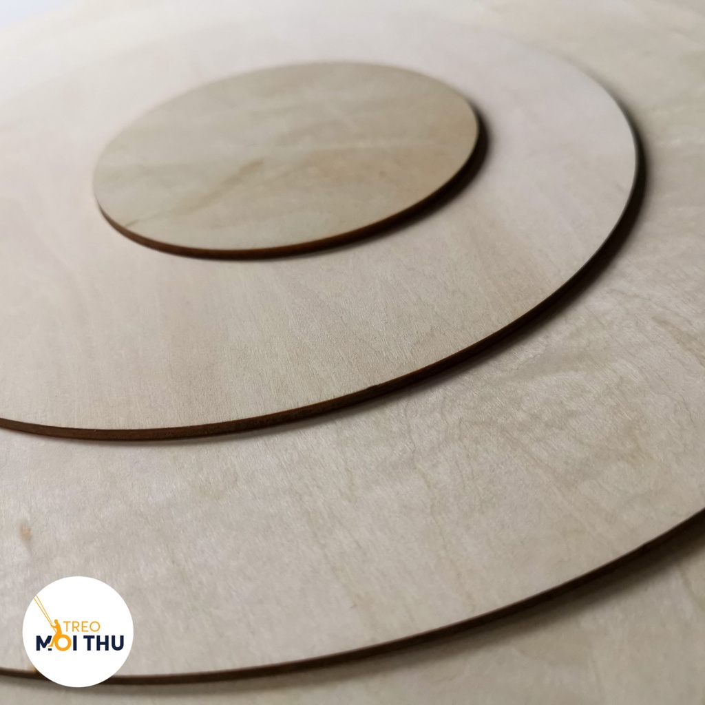 Miếng Gỗ Hình Tròn - Đủ Kích Thước - Trang Trí, Decor Nhà Cửa, DIY - Gỗ đoạn nhập khẩu - Treo Mọi Thứ