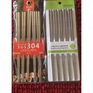 Đũa inox 304 cao cấp Hàn Quốc(Set 5 đôi