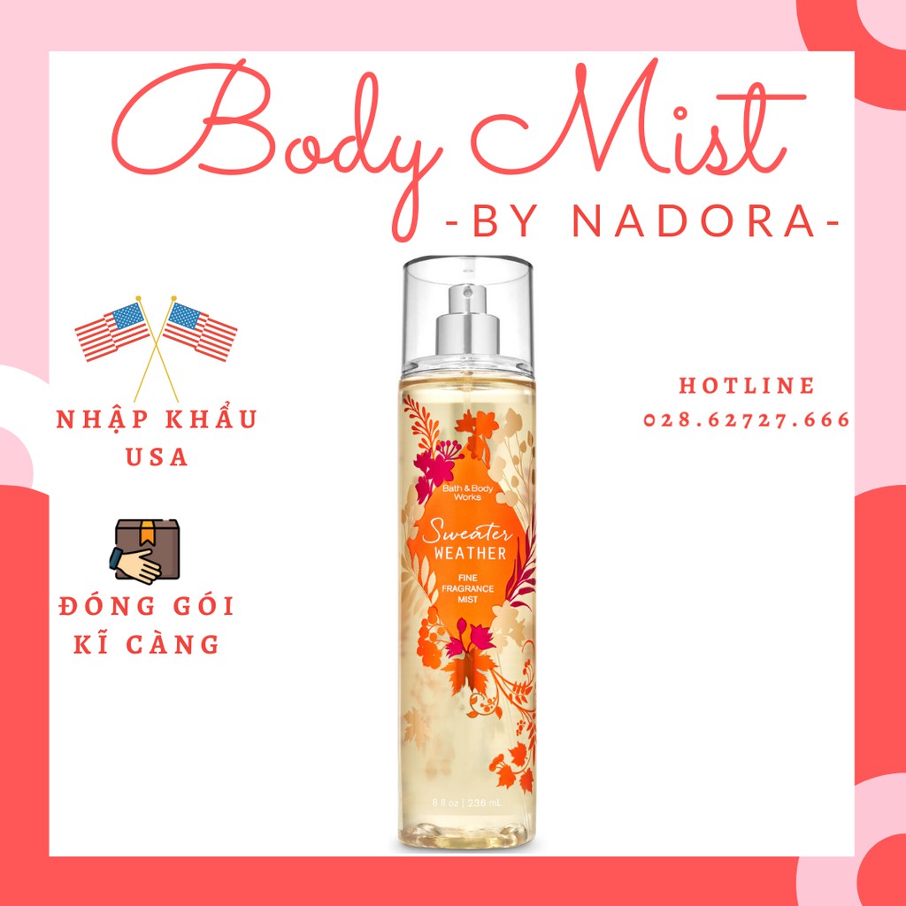 Xịt Thơm Toàn Thân Bath And Body Works - Sweater Weather Body Mist