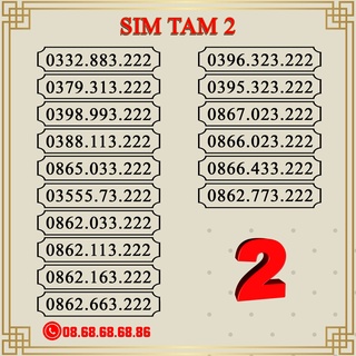Sim Viettel Số Đẹp – Sim Tam Hoa 222 – Hàng Chính Hãng – ( TẶNG KÈM KÍNH CƯỜNG LỰC IPHONE)