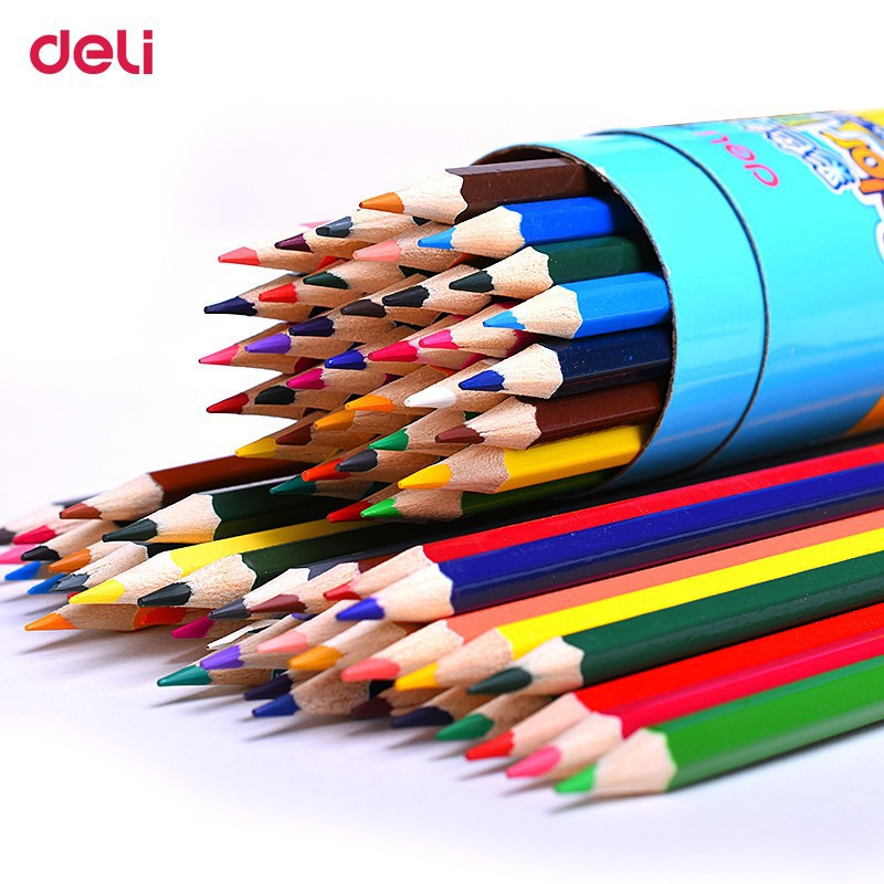 Bút chì màu Deli - Hộp ống 12 màu
