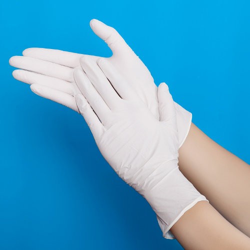 Lẻ 1 đôi găng tay không bột nitrile- latex đủ màu xanh trắng đen