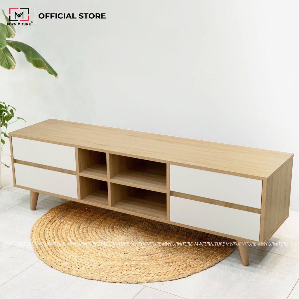 Kệ tivi gỗ cao cấp kích thước tùy chọn thương hiệu MW FURNITURE - Nội thất căn hộ