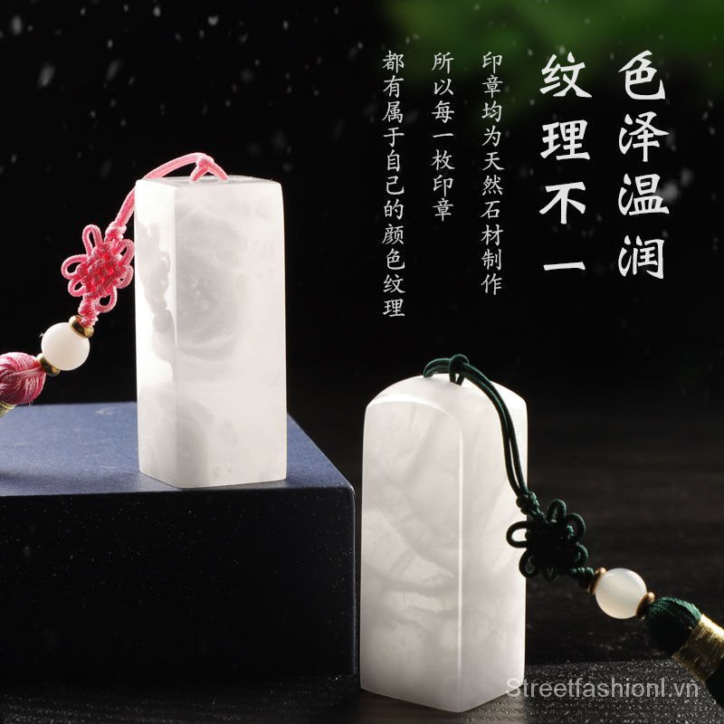 Con dấu đóng tên thư pháp bằng đá cứng hình vuông