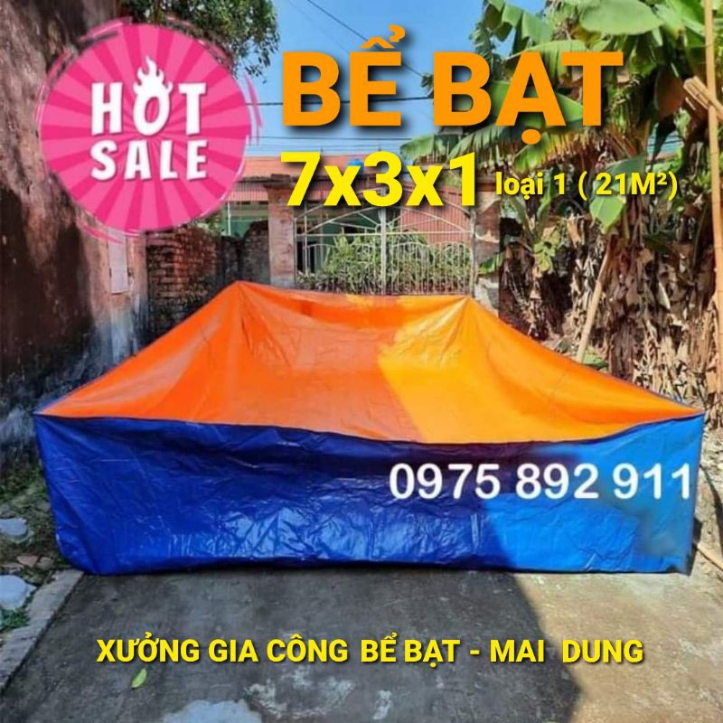 Bể bạt nuôi ốc , ếch , cá , lươn - loại 1 ( 7x3x1 )