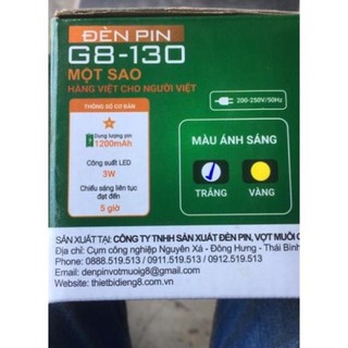 Đèn đội đầu G8-130 (bảo hành 6 tháng)