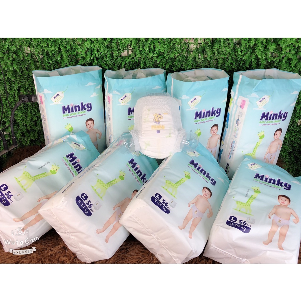 Combo 3 Bịch Tã Quần Minky Cho Bé Bề Mặt Thấm Hút Siêu Mỏng Cho Bé Dễ Hàng Hoạt Động Tặng Kèm 50 Gói Viên Sữa Chua
